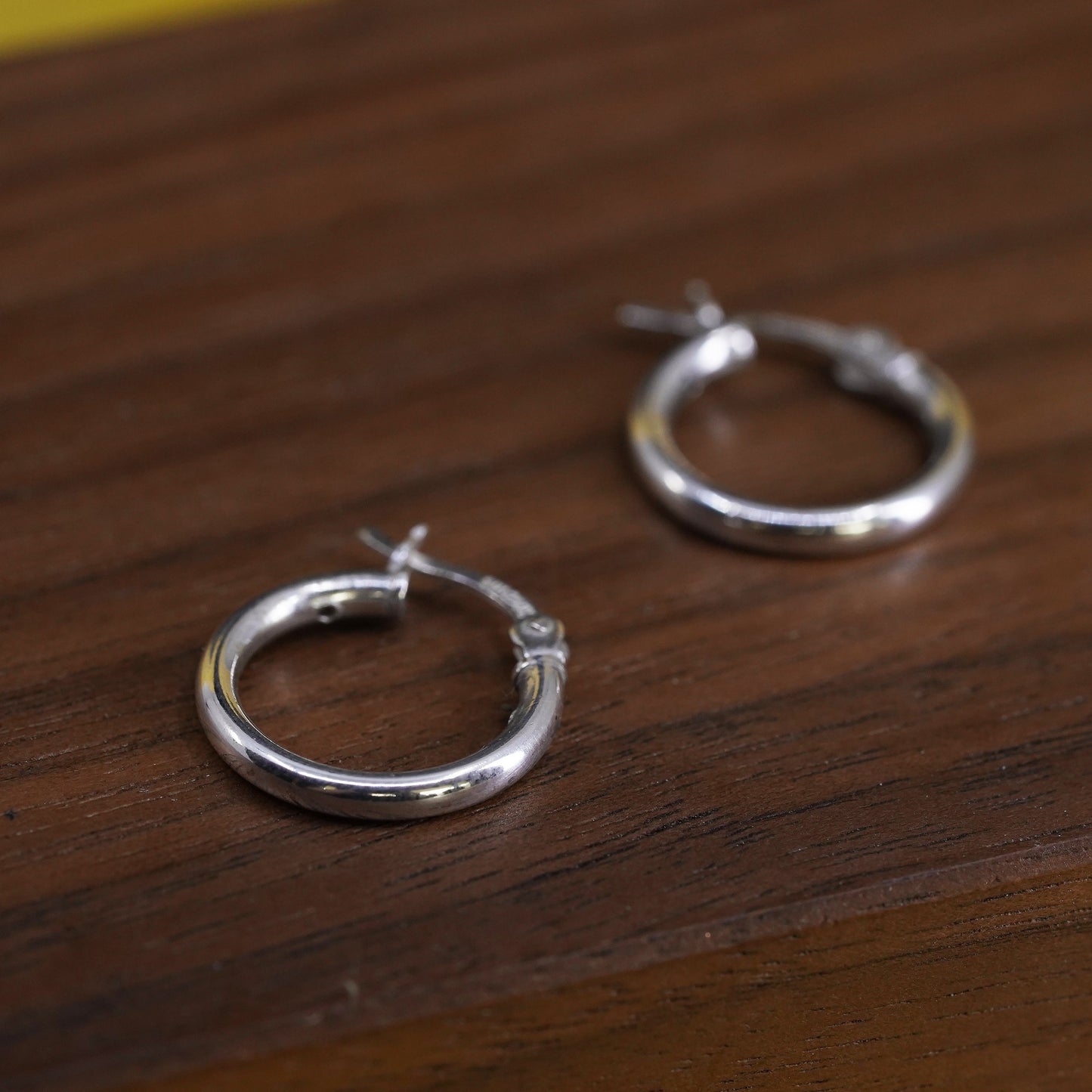 0.5”, Vintage Sterling 925 silver handmade earrings, 925 hoops