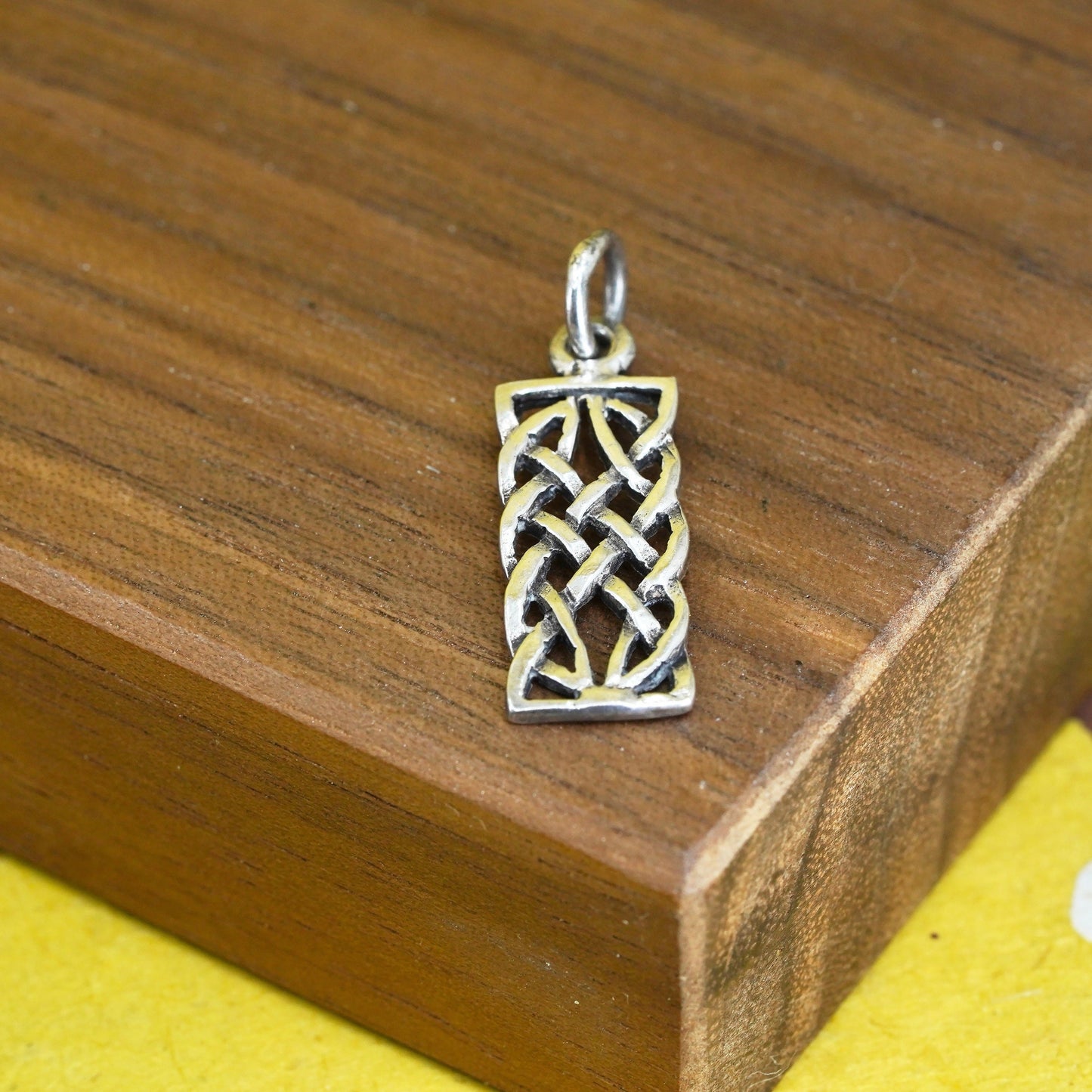 Vintage Sterling silver handmade pendant, 925 irish Celtic knot