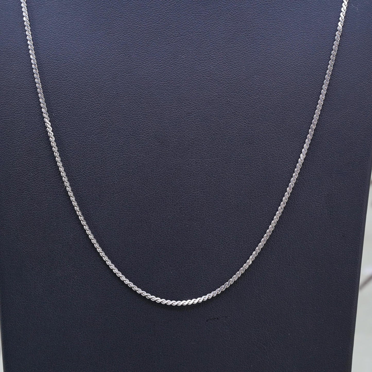 24” 2mm, Vintage sterling silver Italy 925 s link chain, sterling silver necklace