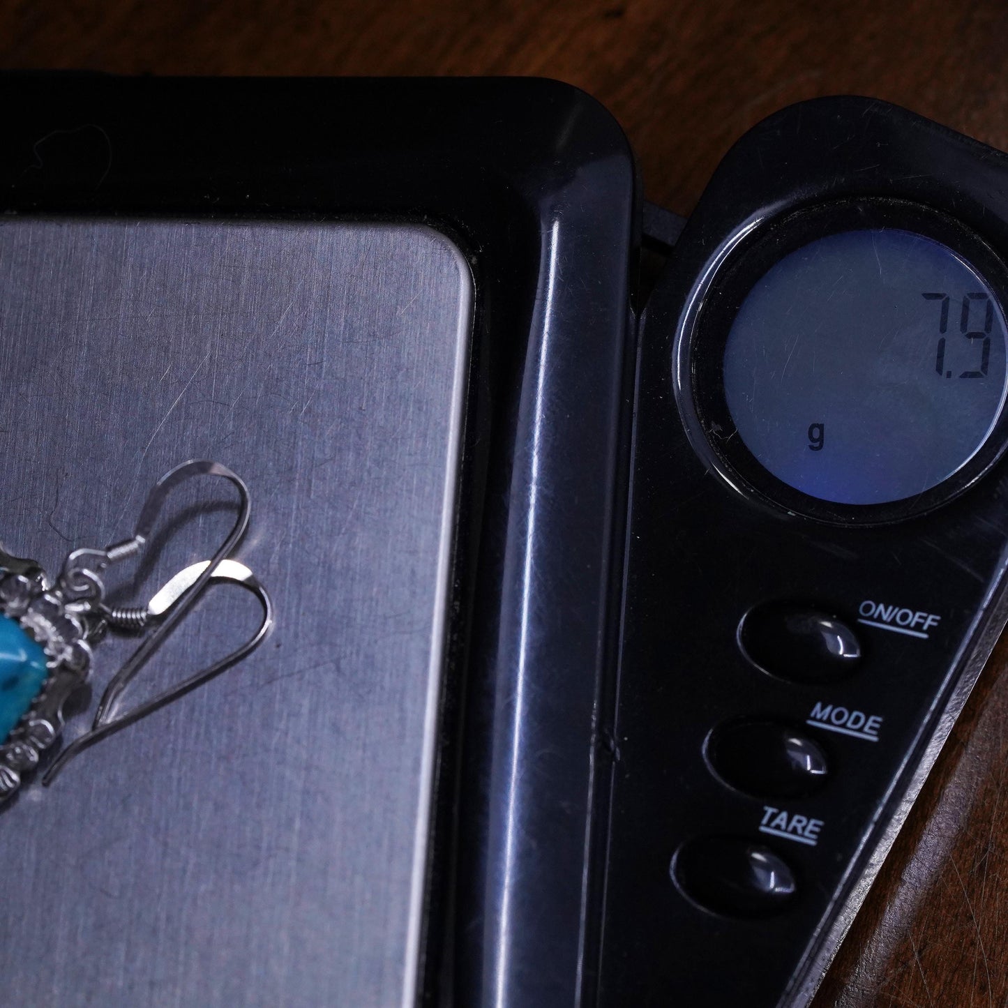Vintage Sterling 925 silver handmade earrings with turquoise