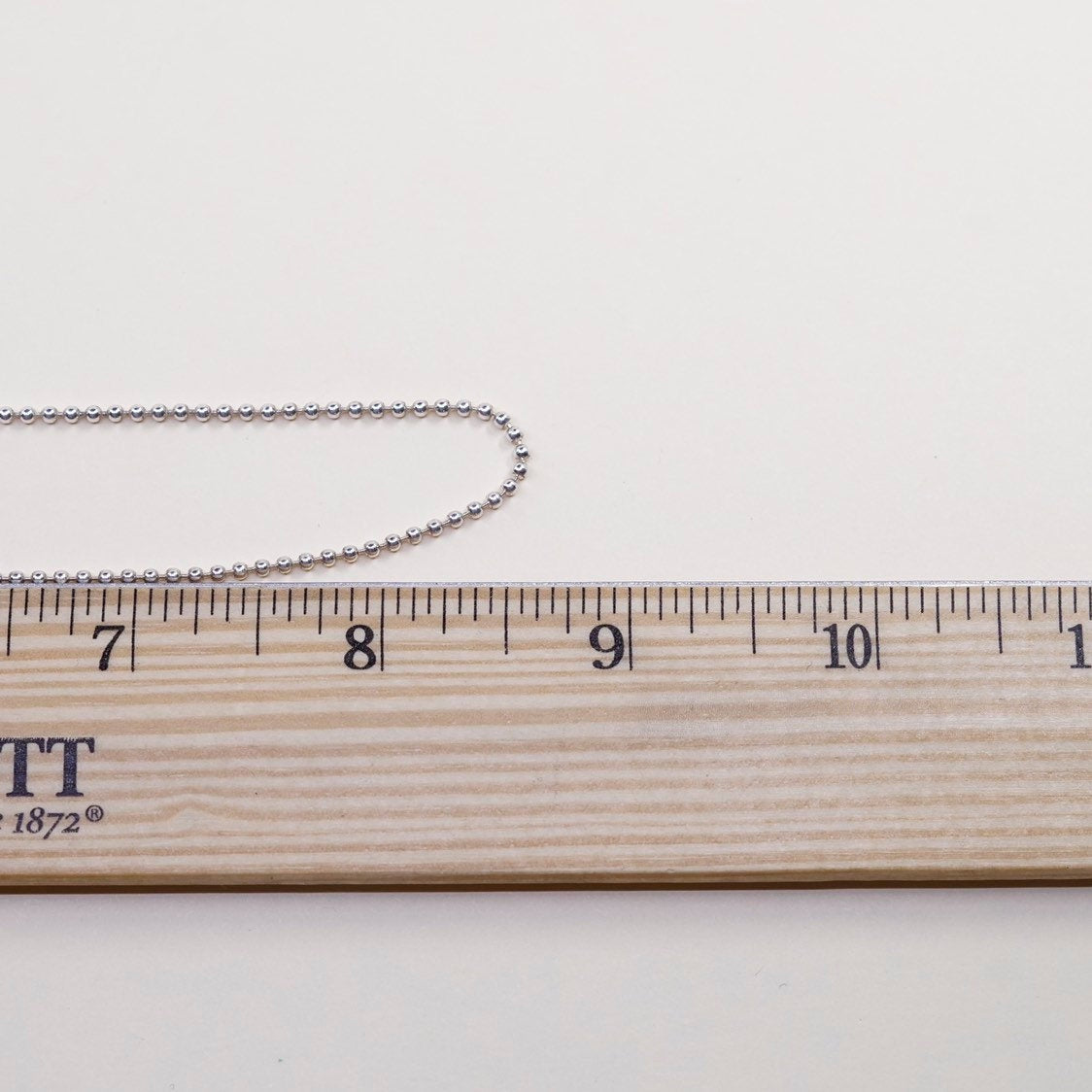 18", sterling silver beads chain, Italy made 925 silver necklace