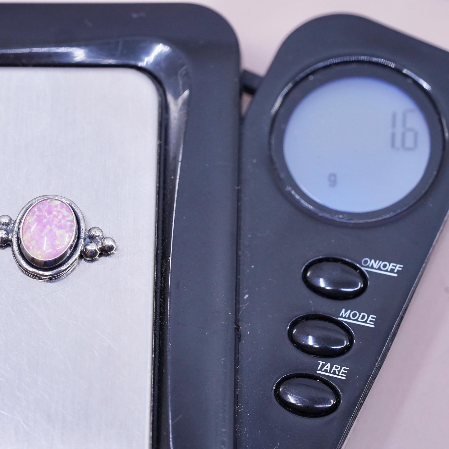 Vintage Sterling silver 925 handmade pendant, opal charm