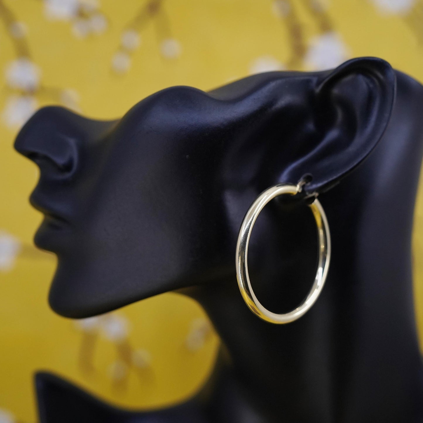 1.75", vermeil gold over Sterling silver earrings, 925 bold huggie hoops