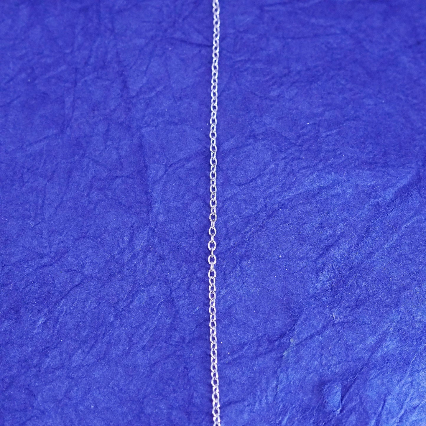18+2”, 1mm, vintage Sterling silver necklace, 925 circle chain