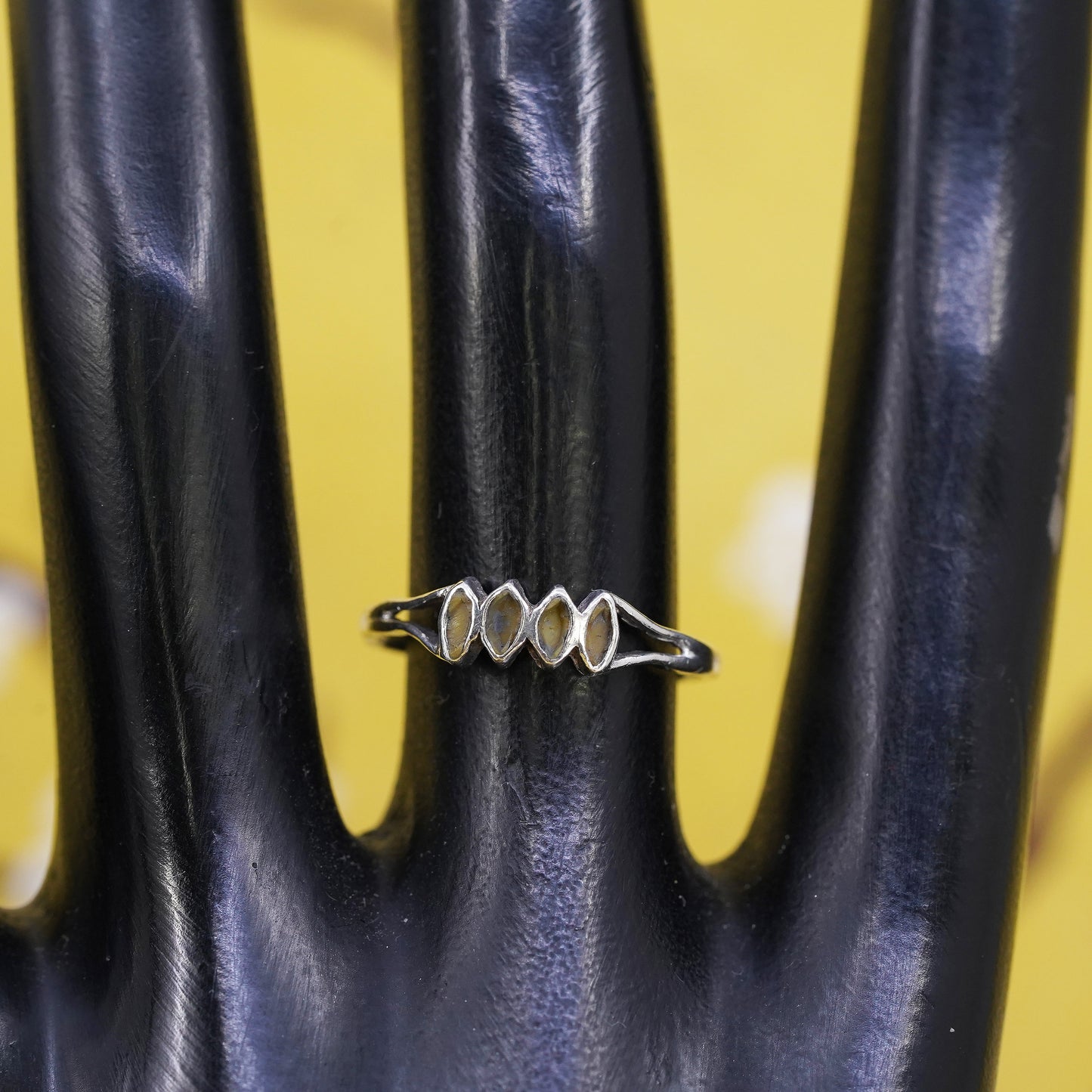 Size 6.25, vintage Sterling silver handmade ring, 925 stackable band