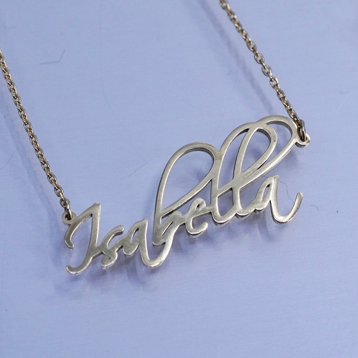 16”, vermeil gold over Sterling 925 silver circle necklace “Isabella” pendant