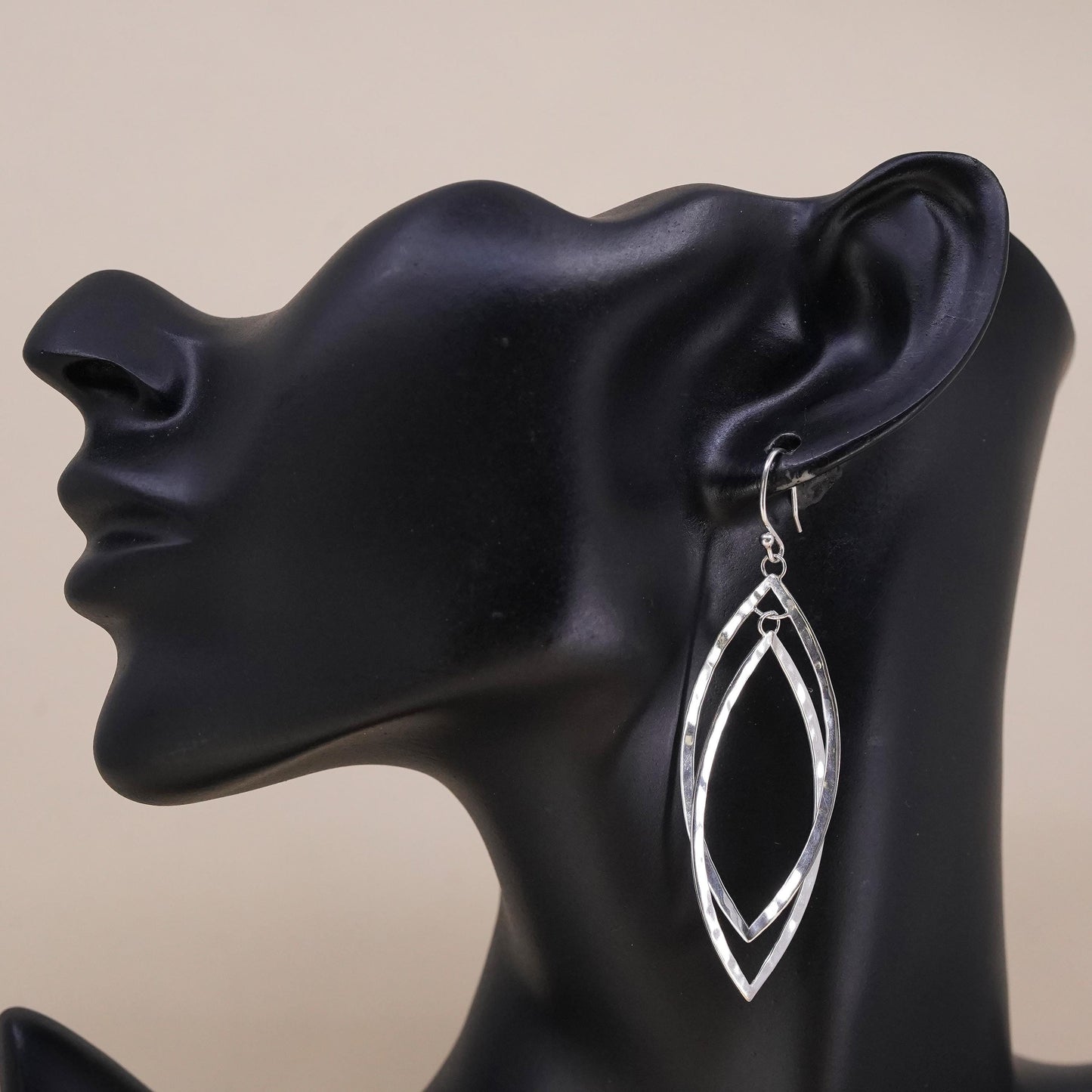 SILPADA Sterling 925 Silver Double Marquise Twirl Hoop single 1 earring, W2423