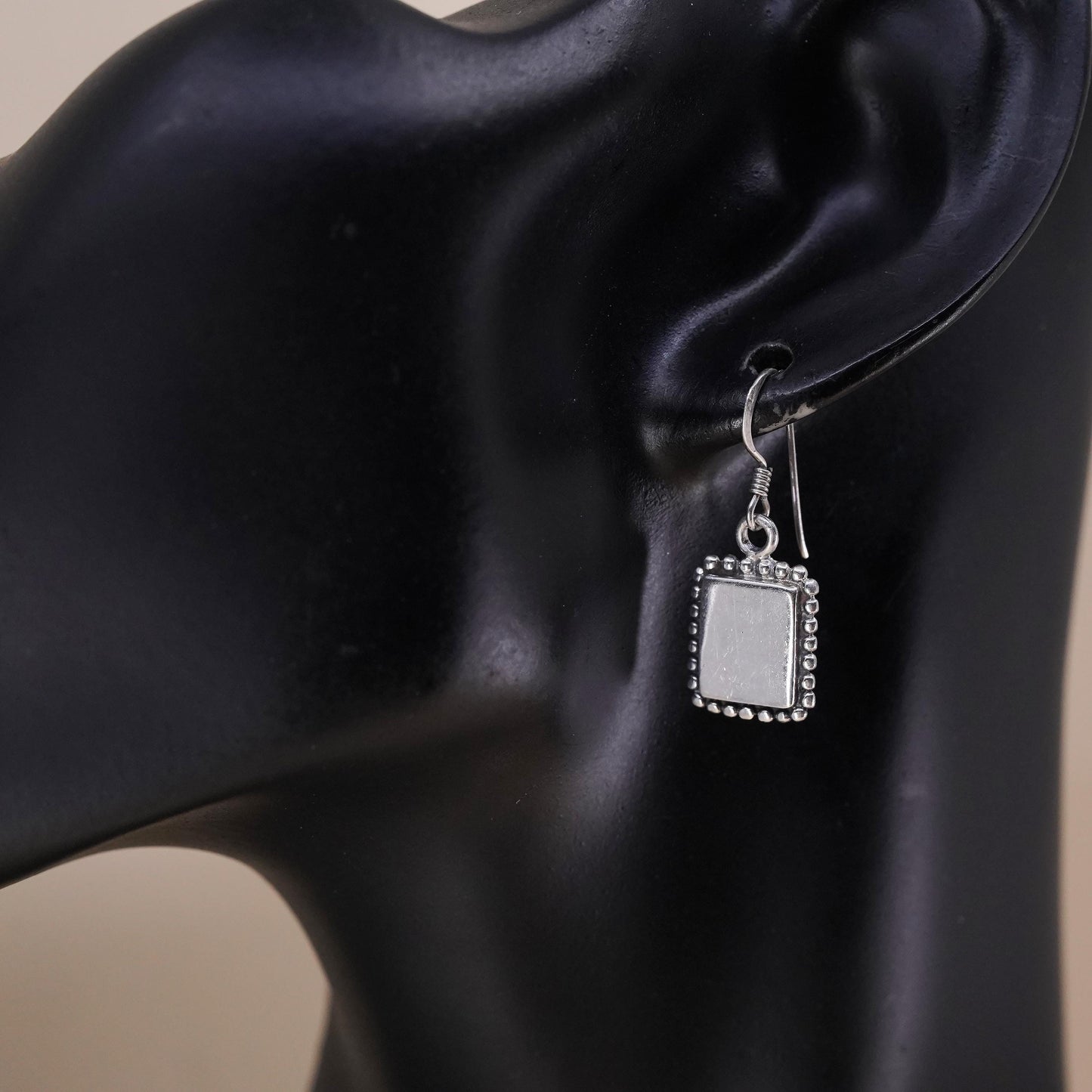 Vintage Sterling silver handmade pendant, 925 tag single earring