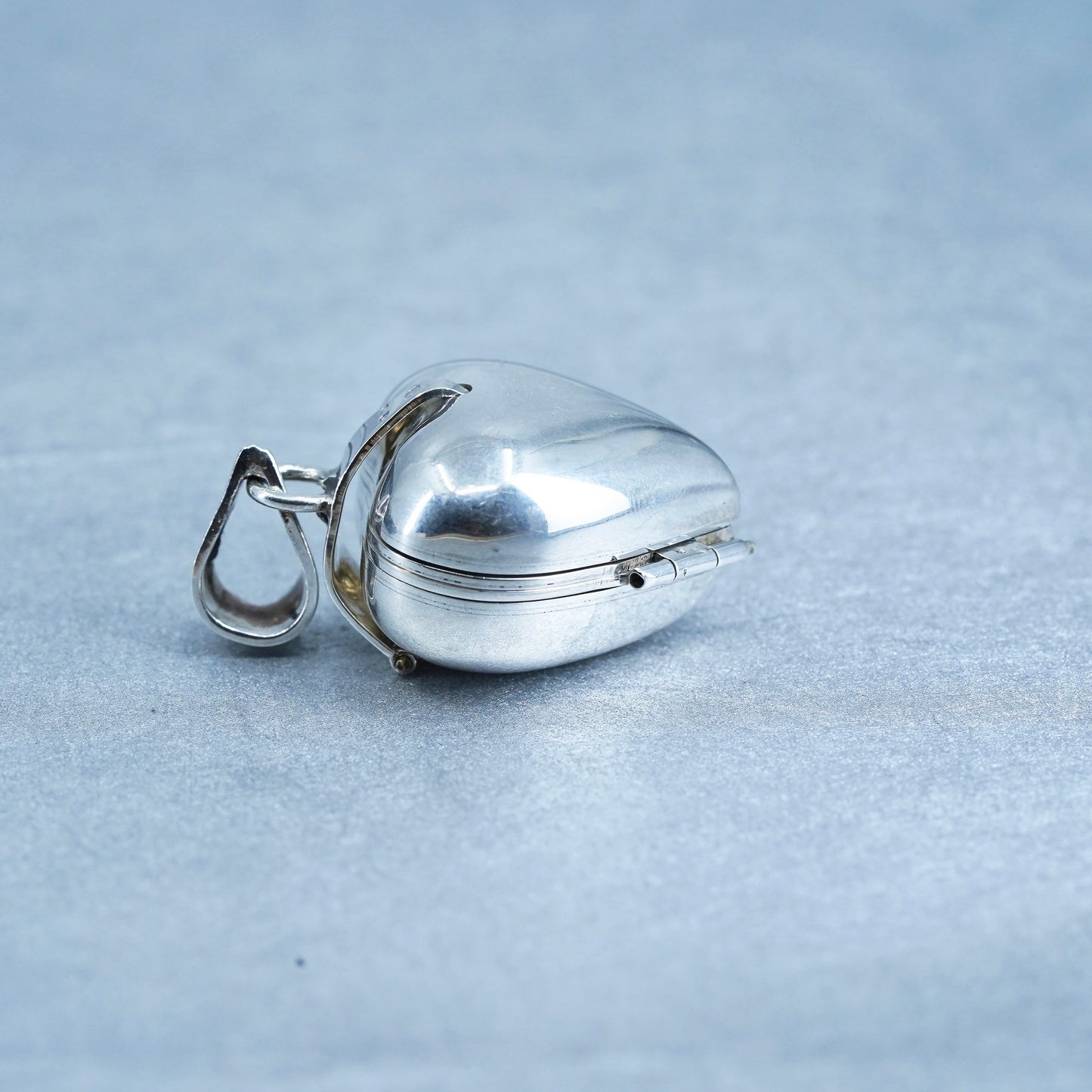 Antique Sterling silver handmade charm, 925 heart 4 photos locket