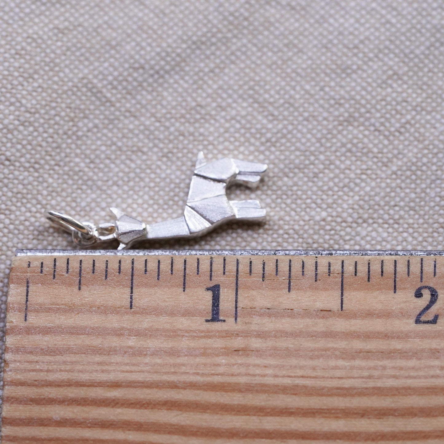 Vintage Sterling silver Handmade pendant, 925 origami giraffe charm