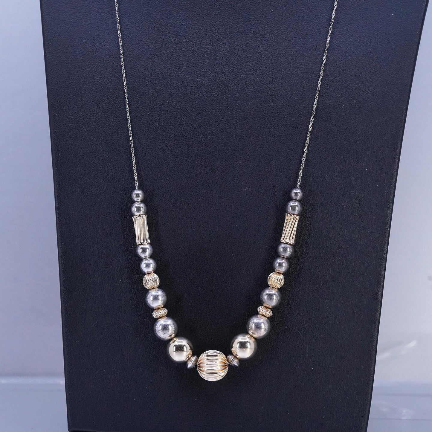 24”, ADDA sterling 925 silver Singapore rope chain 14K yellow gold necklace