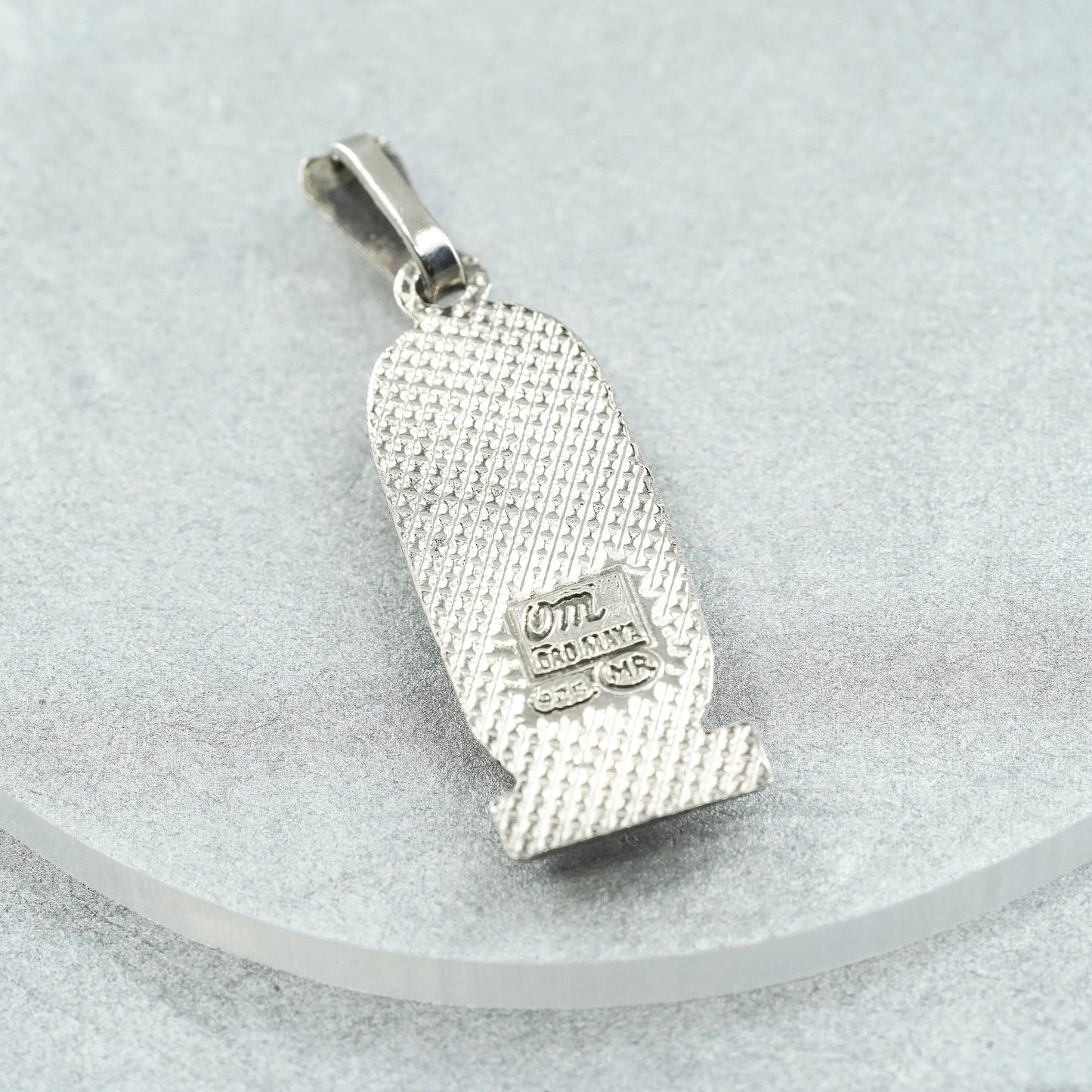 VTG Mexican sterling 925 silver handmade embossed mayan figure pendant charm
