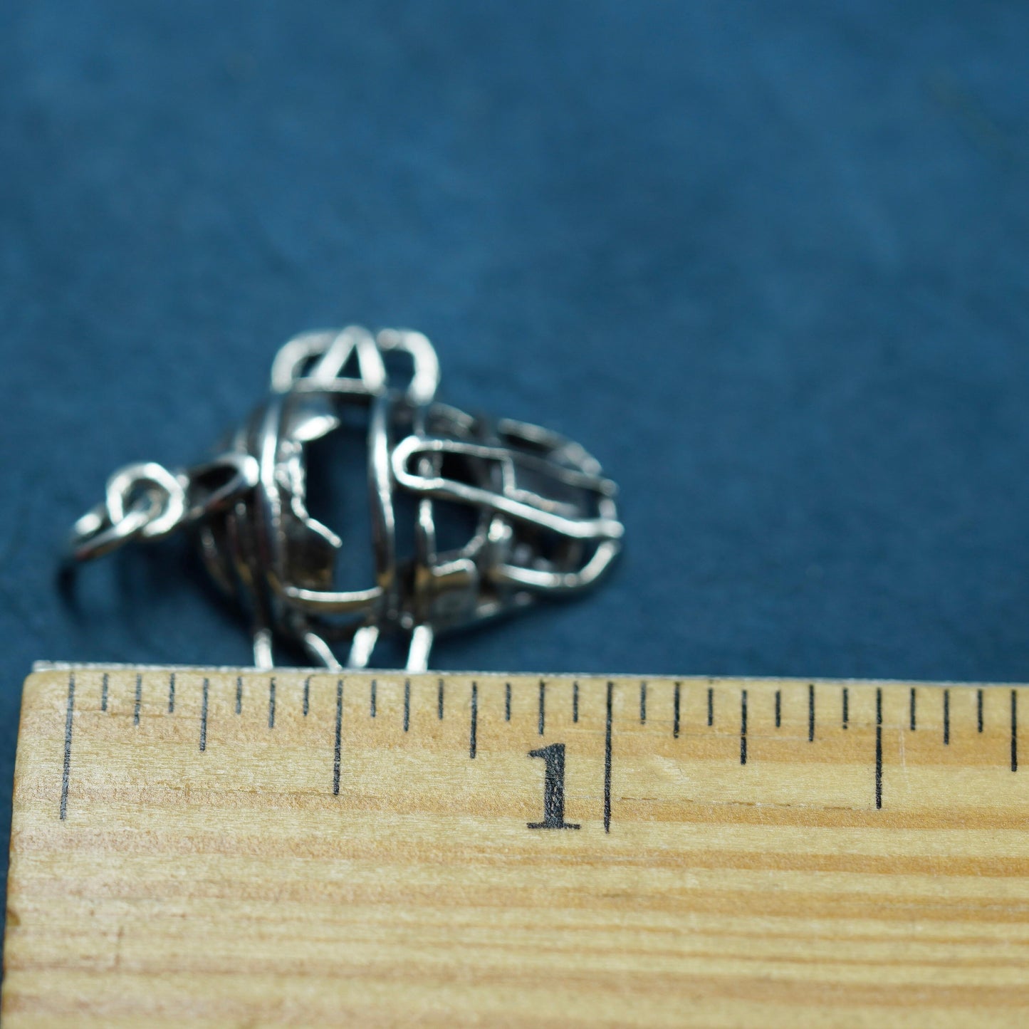 Vintage Sterling silver handmade pendant, 925 baseball helmet
