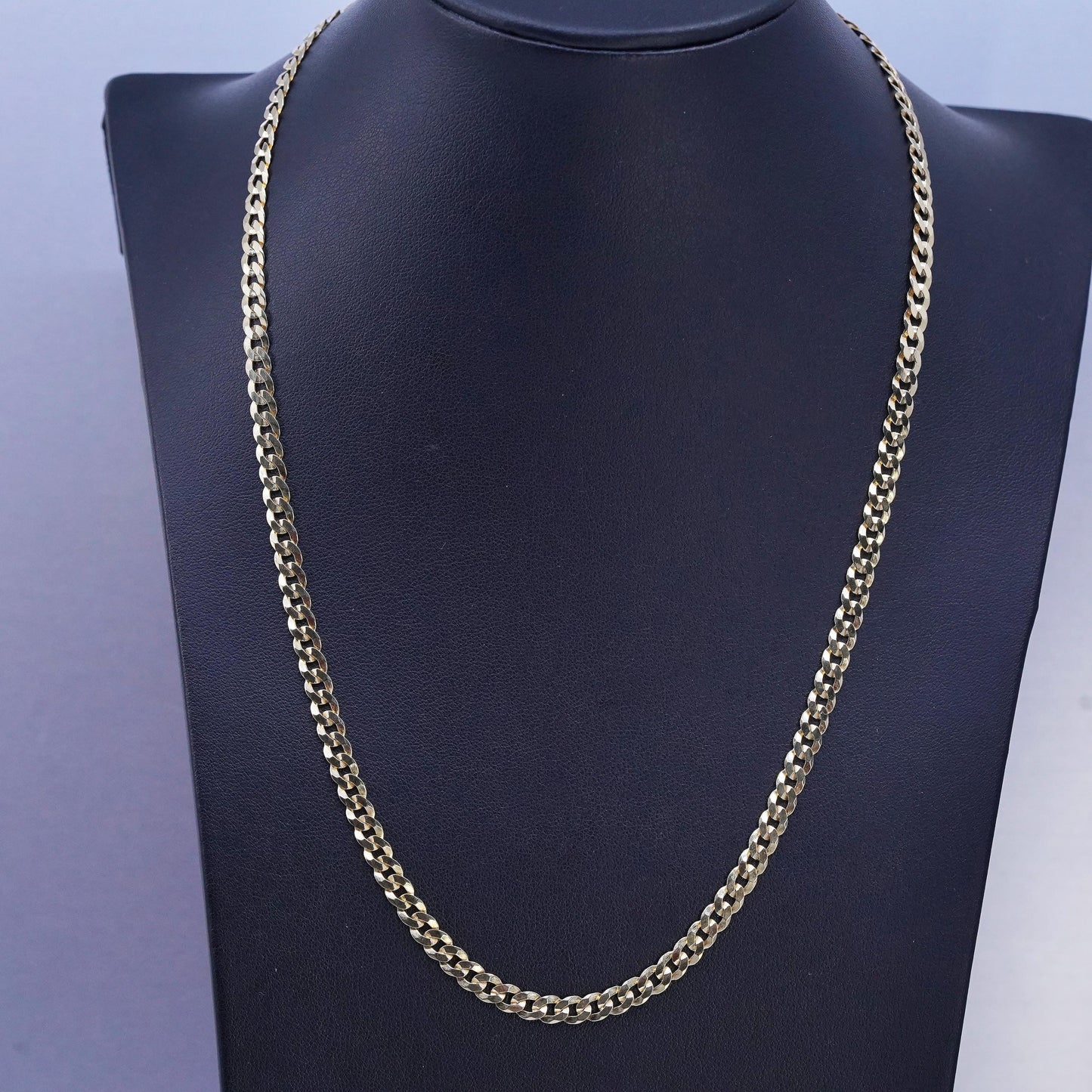 20" Italian LIRM vermeil gold over Sterling 925 silver curb necklace