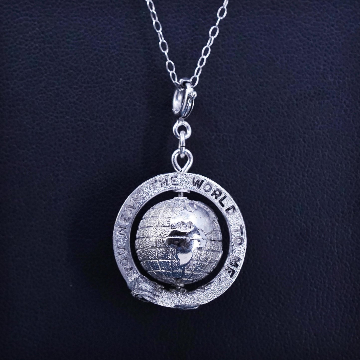 18”, Sterling silver Pearl necklace, 925 silver circle pearl quartz pendant