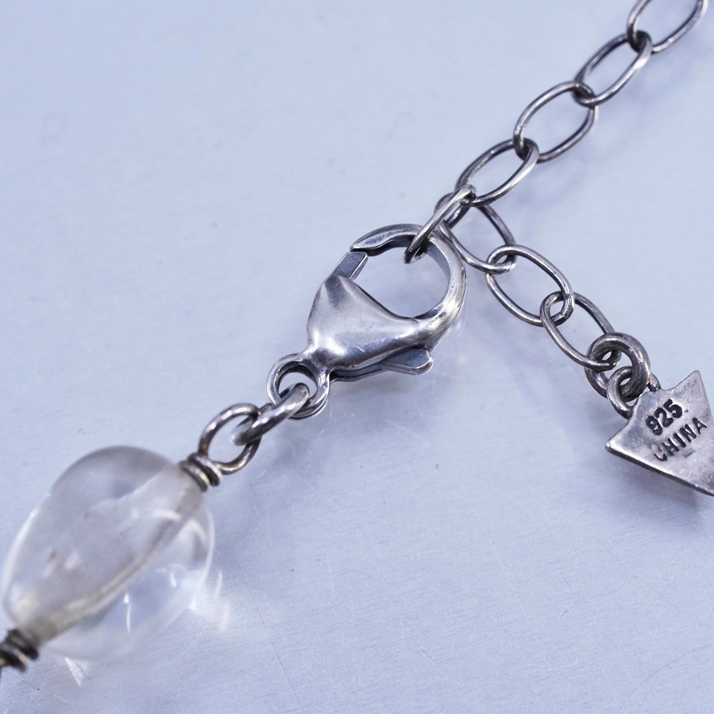 16+2", Silpada Sterling Silver Freshwater Pearl Crystal Necklace N1602 TS6330