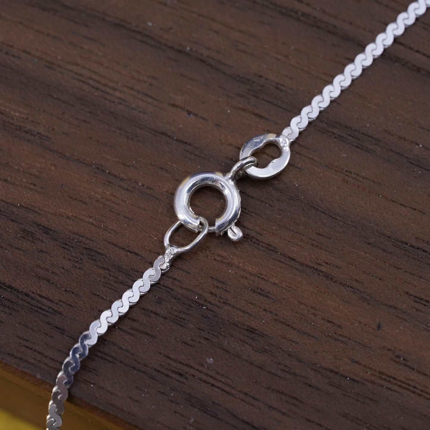 30" 2mm, vintage Sterling silver necklace, Italy 925 s link chain