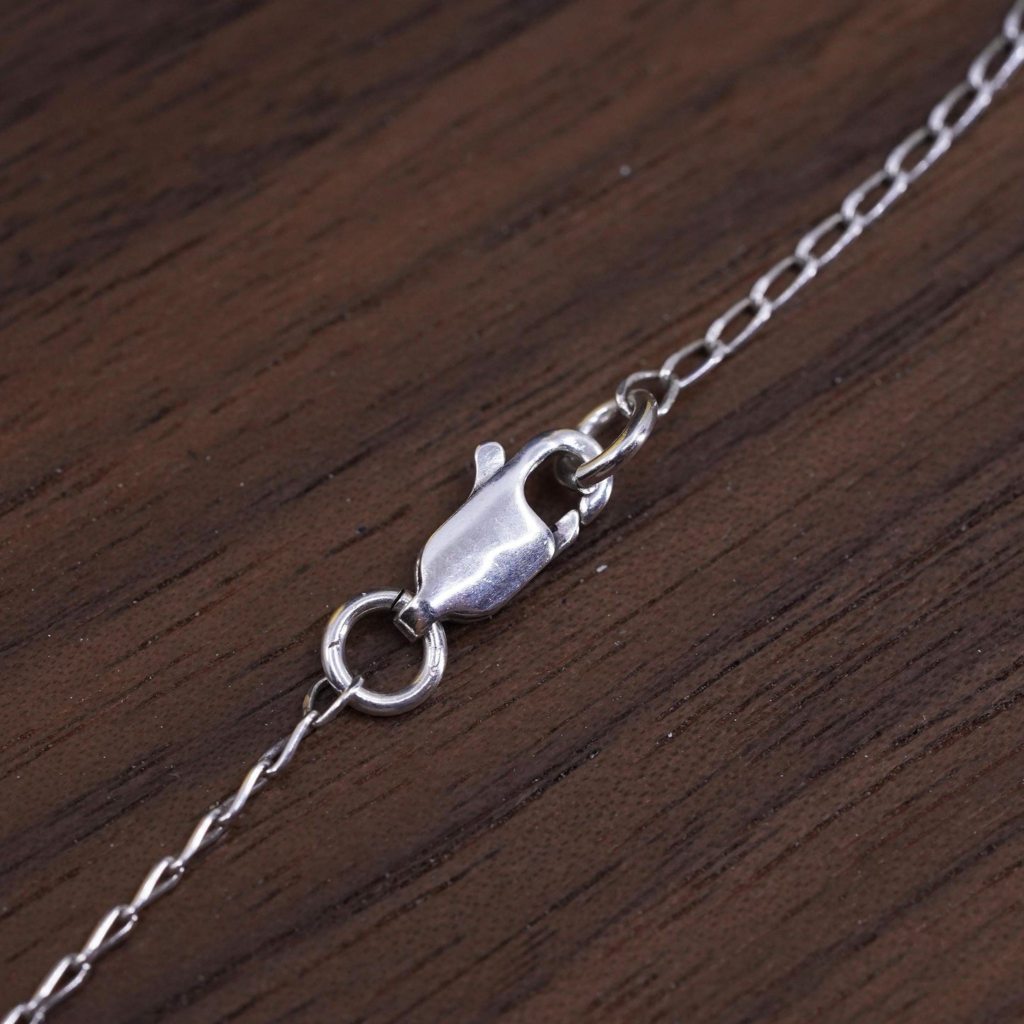 18+2", vintage sterling 925 Silver curb chain necklace w/ filigree star pendant