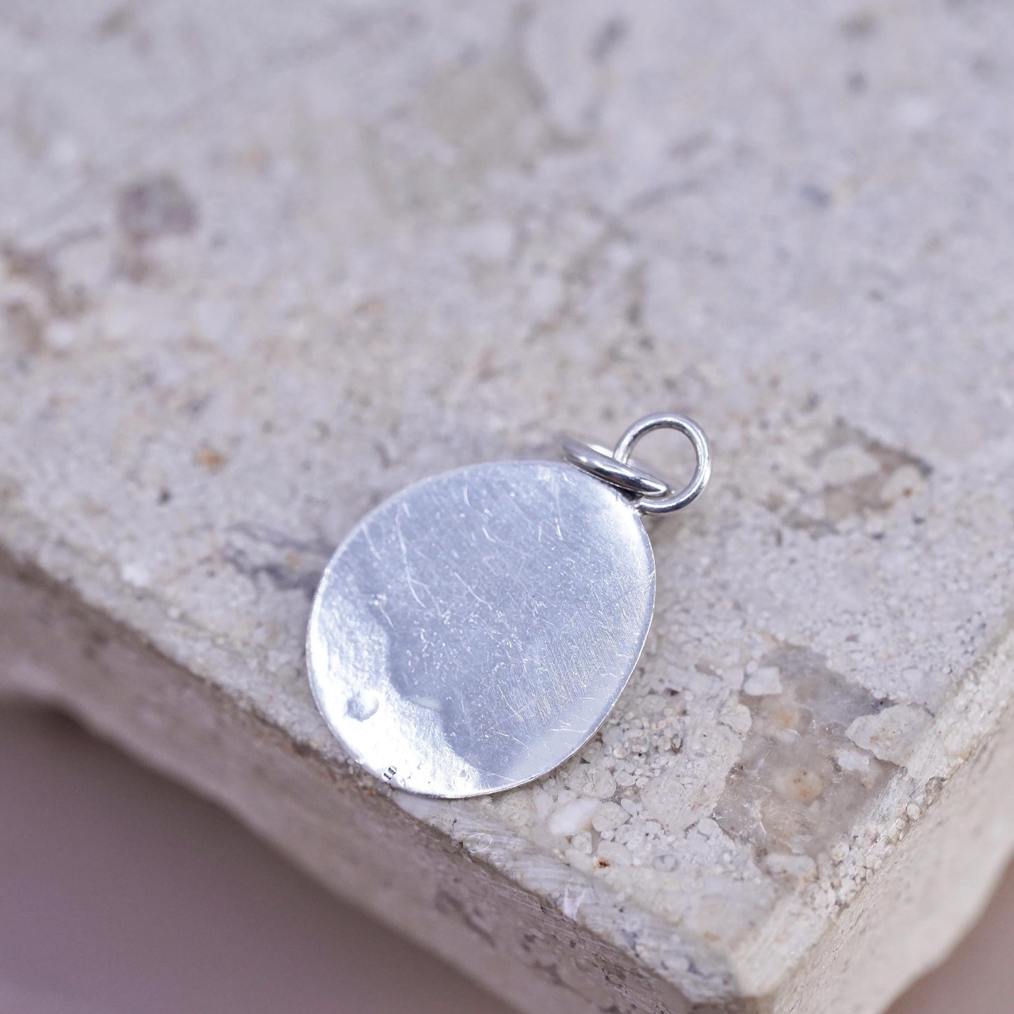 Vintage Native American Sterling silver pendant, 925 turquoise teardrop charm