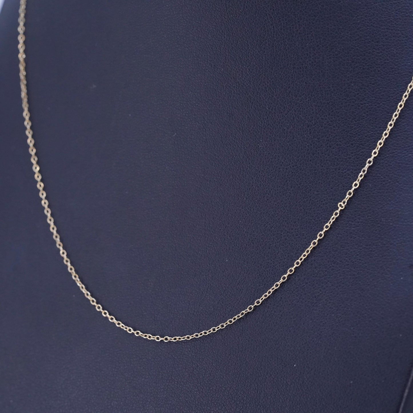 18", vintage vermeil gold over Sterling 925 silver handmade circle necklace