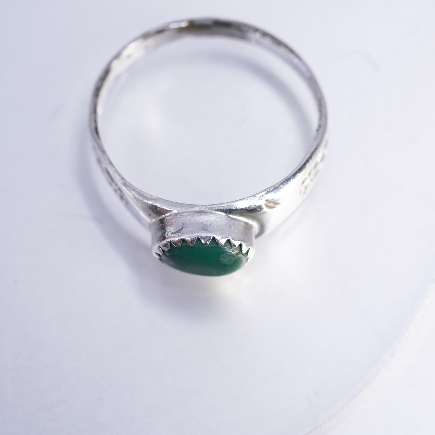 Size 8.25, Native American Edison & Laurenda Sterling 925 silver ring turquoise
