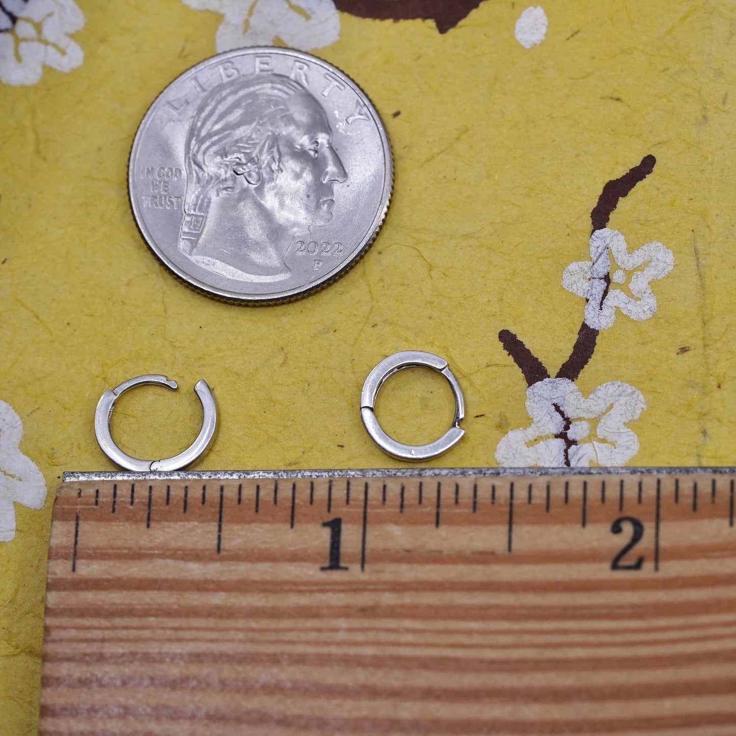 10mm, Vintage Sterling 925 silver handmade earrings, 925 hoops