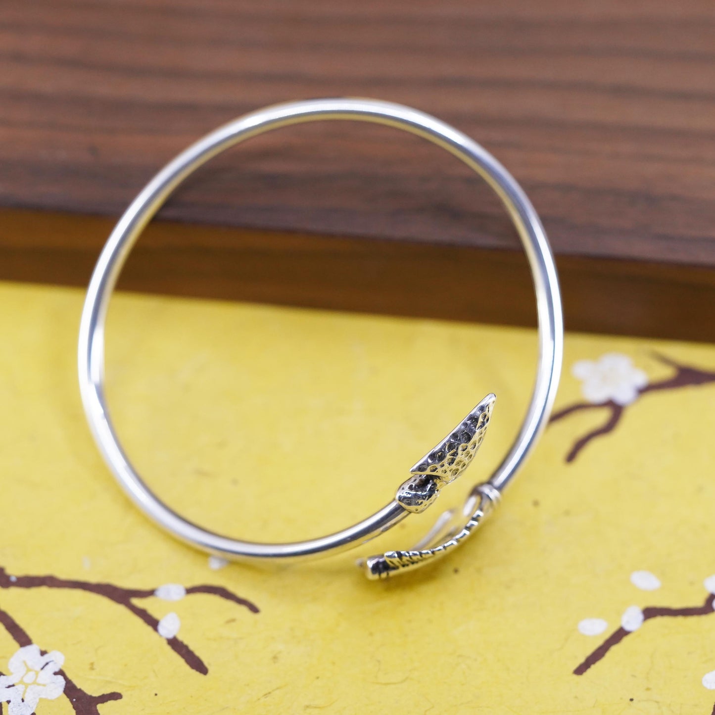 8”, southwestern Carolyn pollack Sterling silver arrow wrap bracelet, 925 cuff