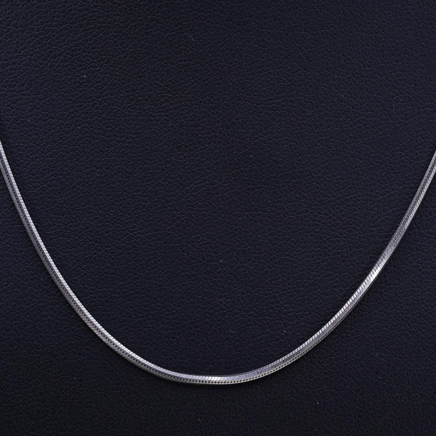 18", 1mm, Vintage sterling silver diamond cut snake chain, Italy 925 necklace