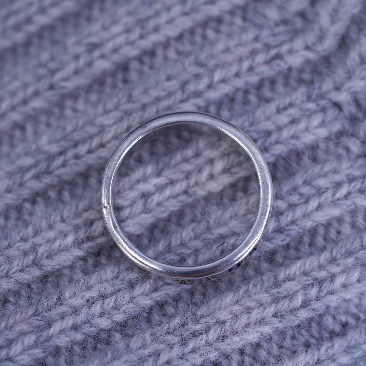 Size 6, VTG Sterling silver prayer ring, 925 band engraved "true love waits"