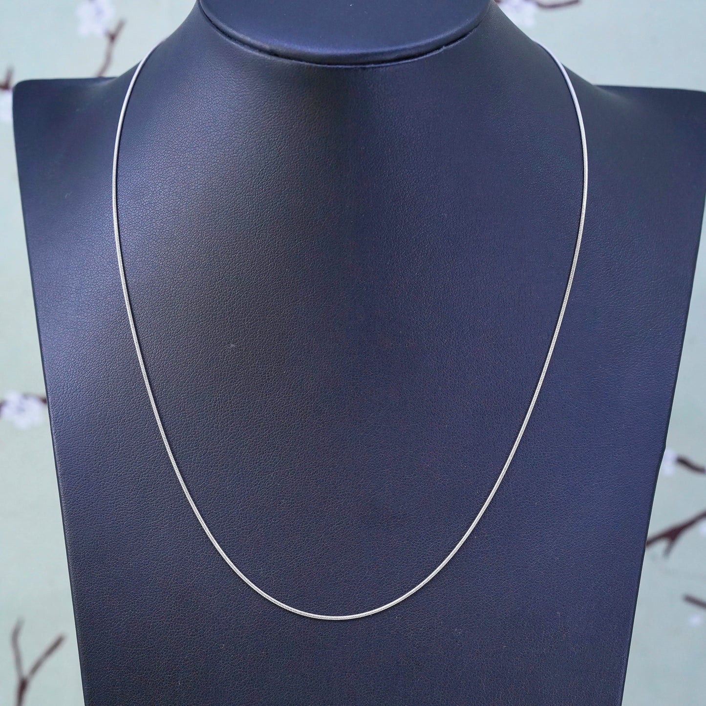 18”, 1mm, Vintage sterling silver snake chain, Italy 925 necklace