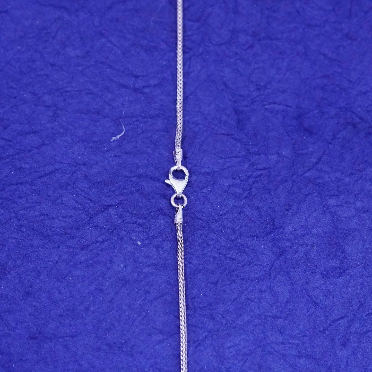 32”, 2mm, vintage Sterling silver handmade necklace, 925 wheat chain