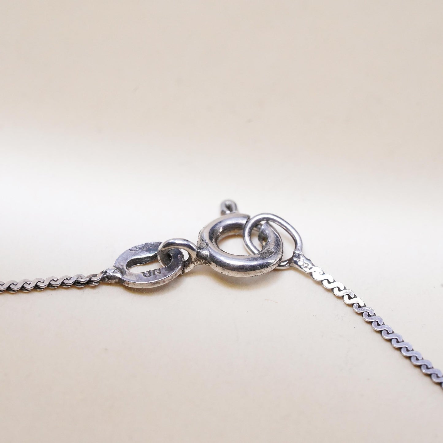 20", Vintage Italian sterling silver 925 s link chain, sterling silver necklace