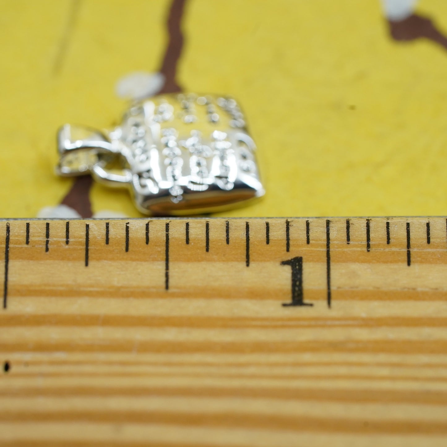 Sterling silver quote pendant, 925 square tag “a sister is a forever friend