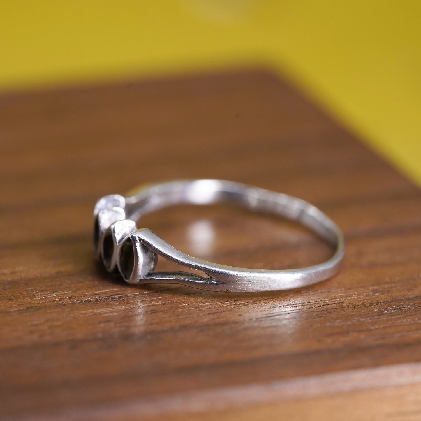Size 6.25, vintage Sterling silver handmade ring, 925 stackable band