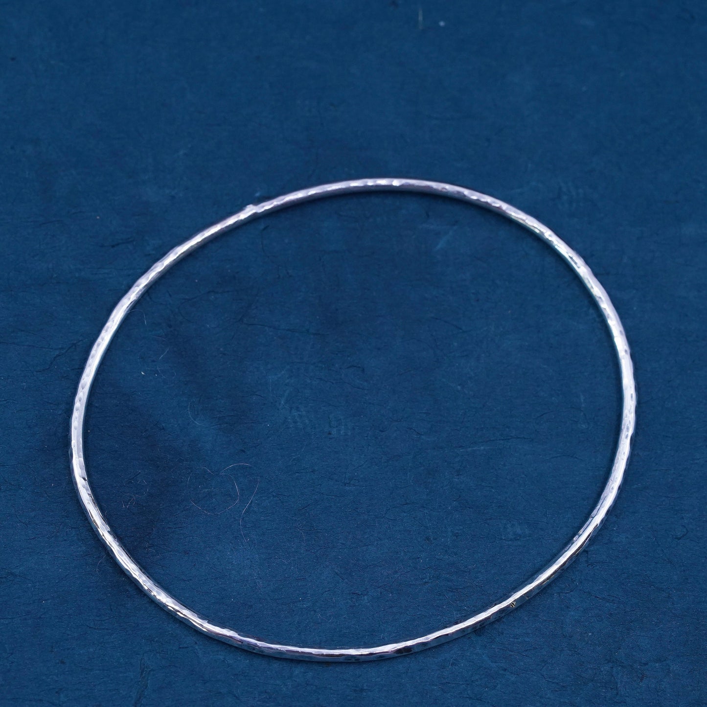 8.5”, vintage sterling silver handmade bracelet, stackable textured 925 bangle