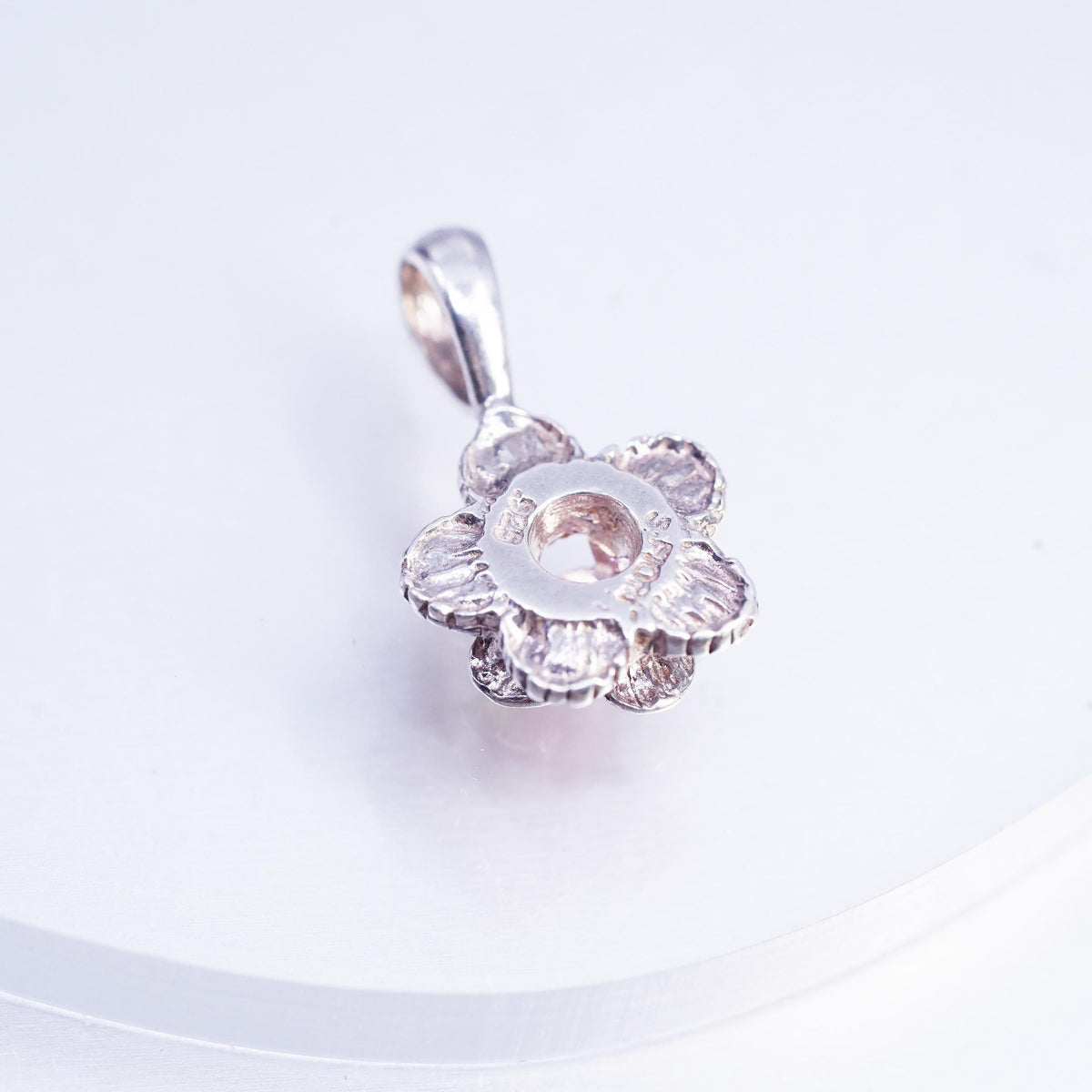 Sterling Silver Amethyst Flower Pendant, HONORA 925 Pink Floral Blossom Charm