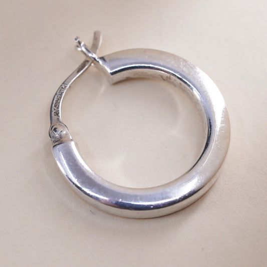 0.75", Vintage sterling silver loop single earring, minimalist primitive hoop