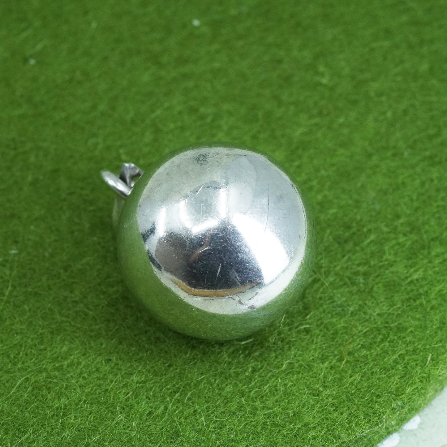 0.75” Sterling silver high polished chime harmony ball, 925 bell heart charm