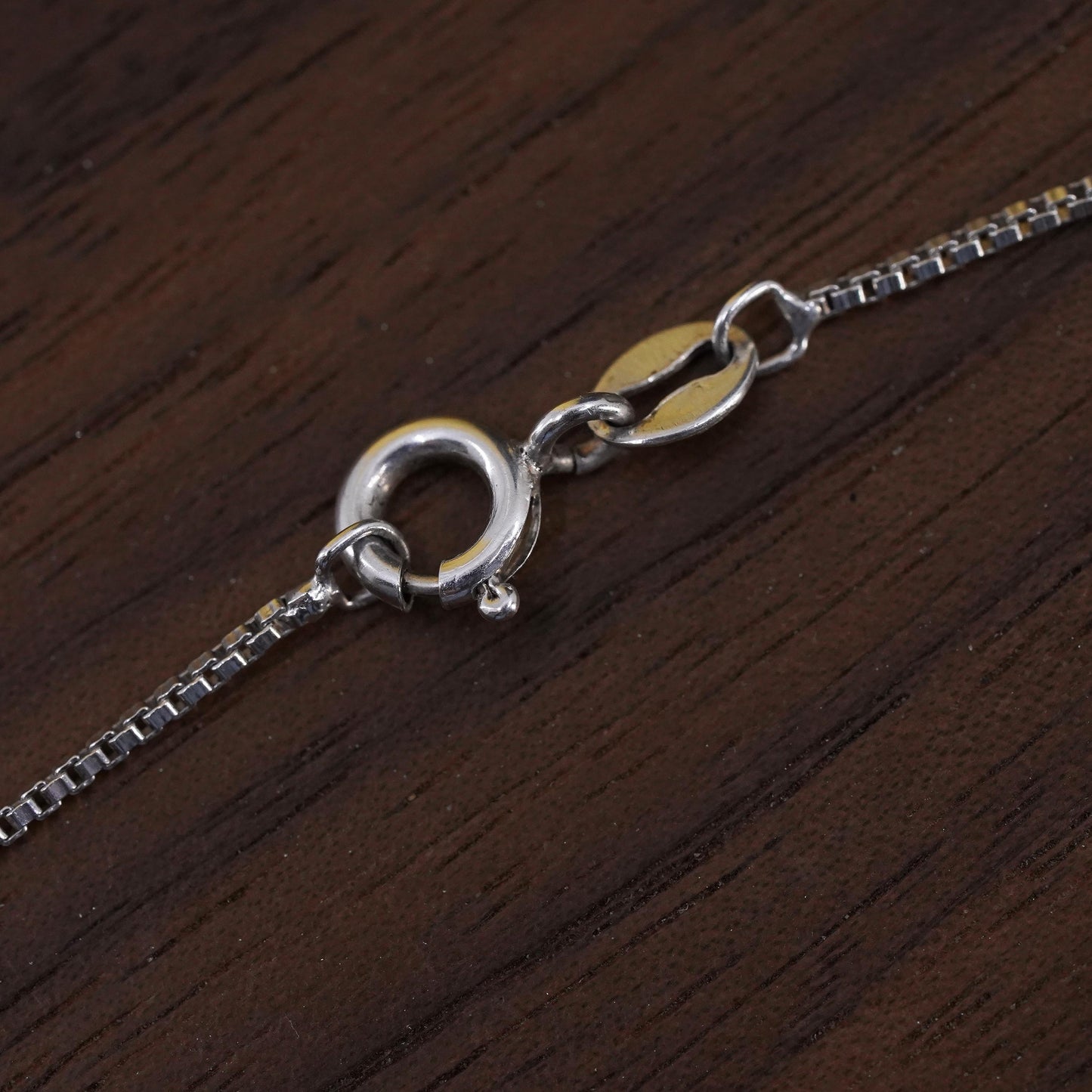 24", 1mm, vintage Italian Sterling silver box chain, Italy 925 necklace