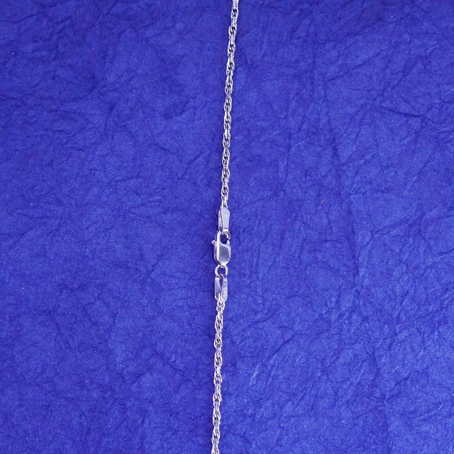 24”, 2mm, vintage Sterling silver necklace, 925 Singapore rope chain