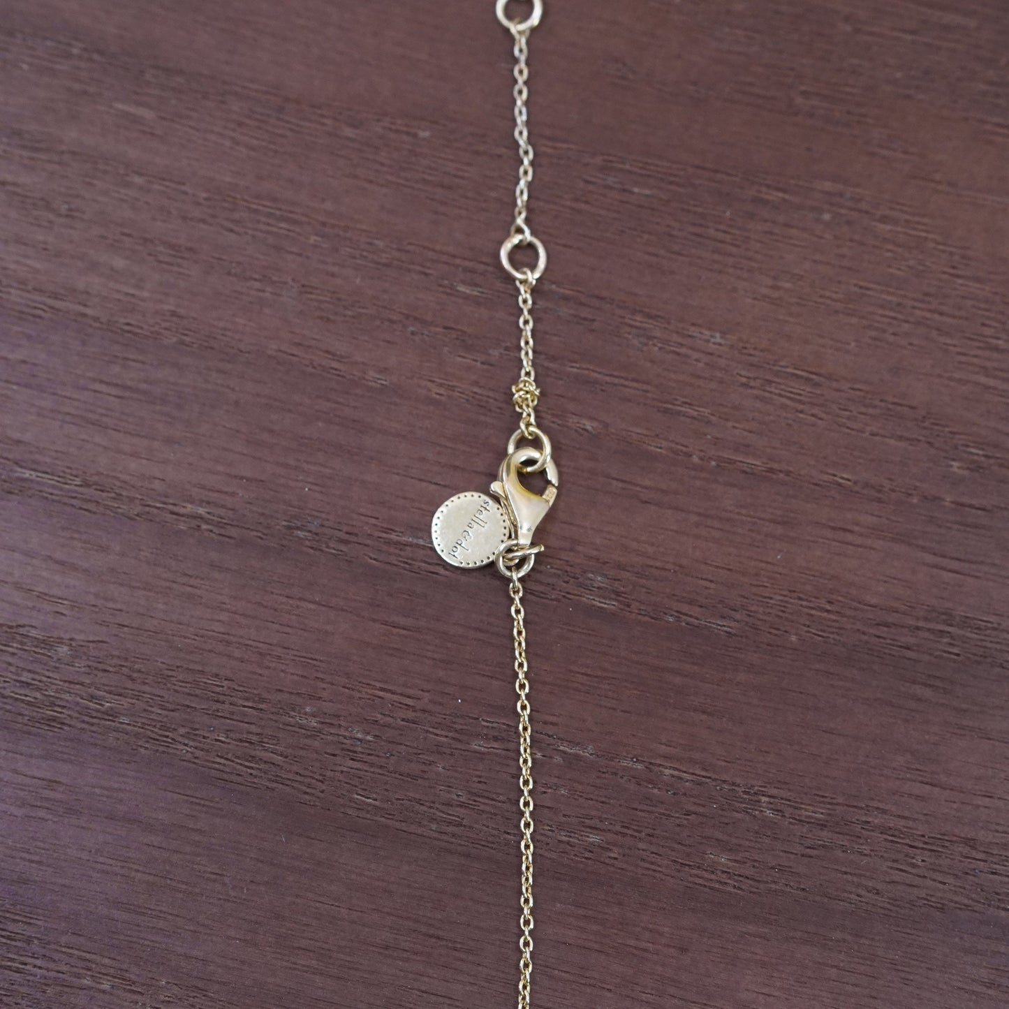 17+2”, Stella & Dot vermeil gold Sterling silver necklace, 925 chain diamond