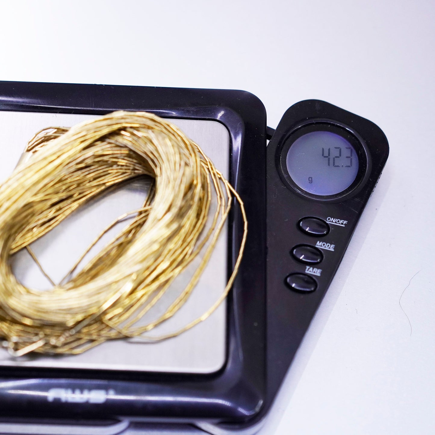 30”, vermeil gold liquid Sterling silver 30 strands necklace, Native American