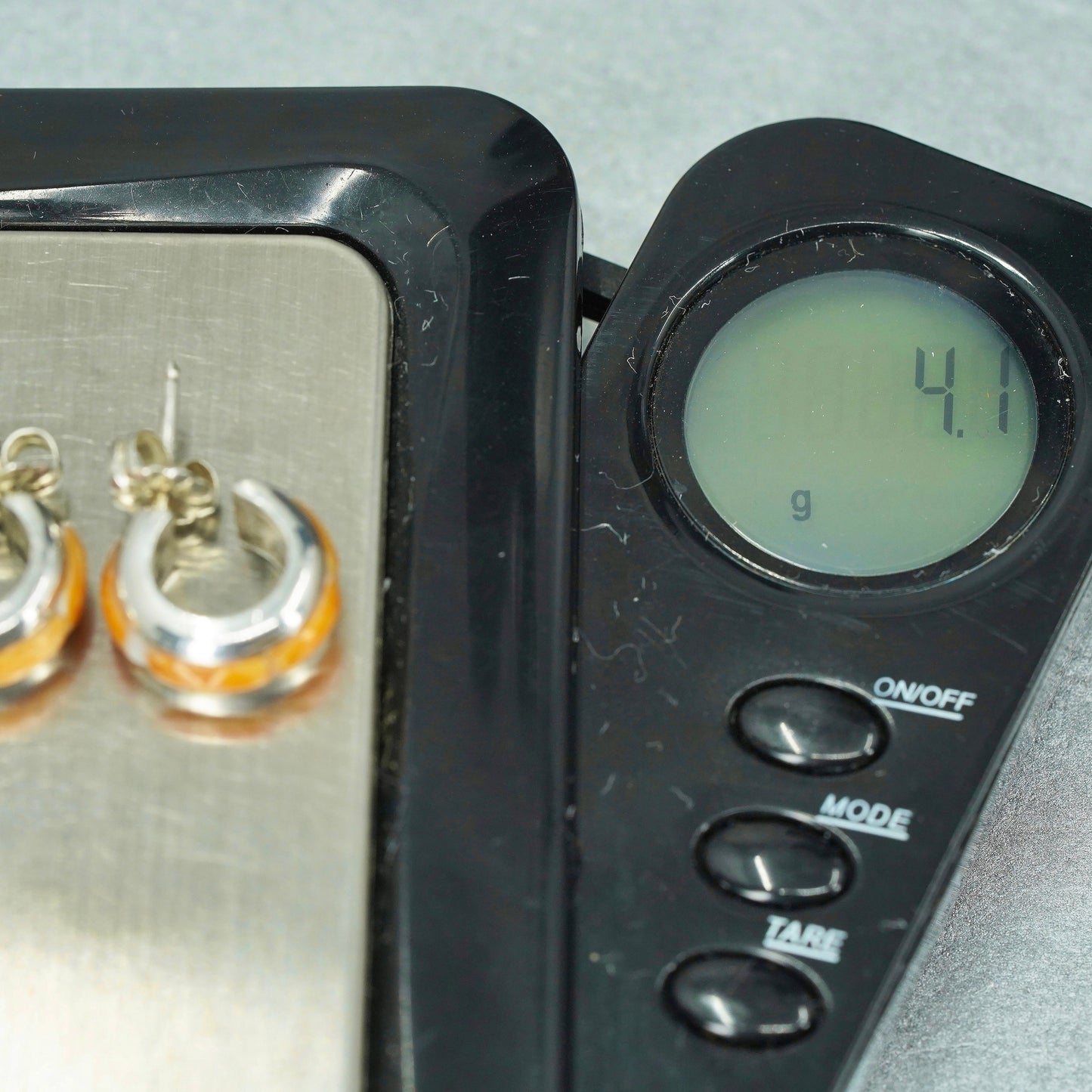 Native American Navajo Sterling 925 silver earrings, huggie studs with coral