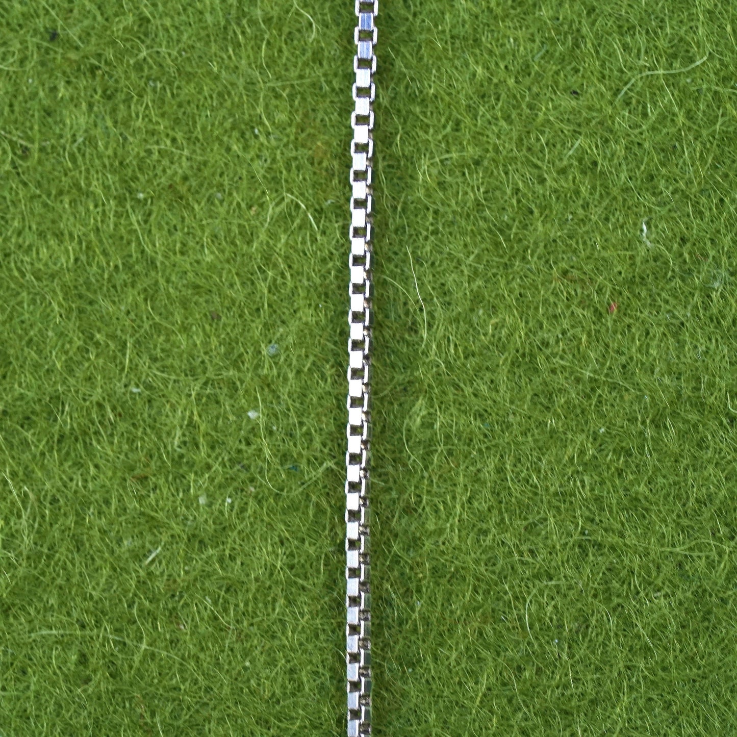 24", 1mm, Vintage Italian sterling 925 silver box chain, necklace