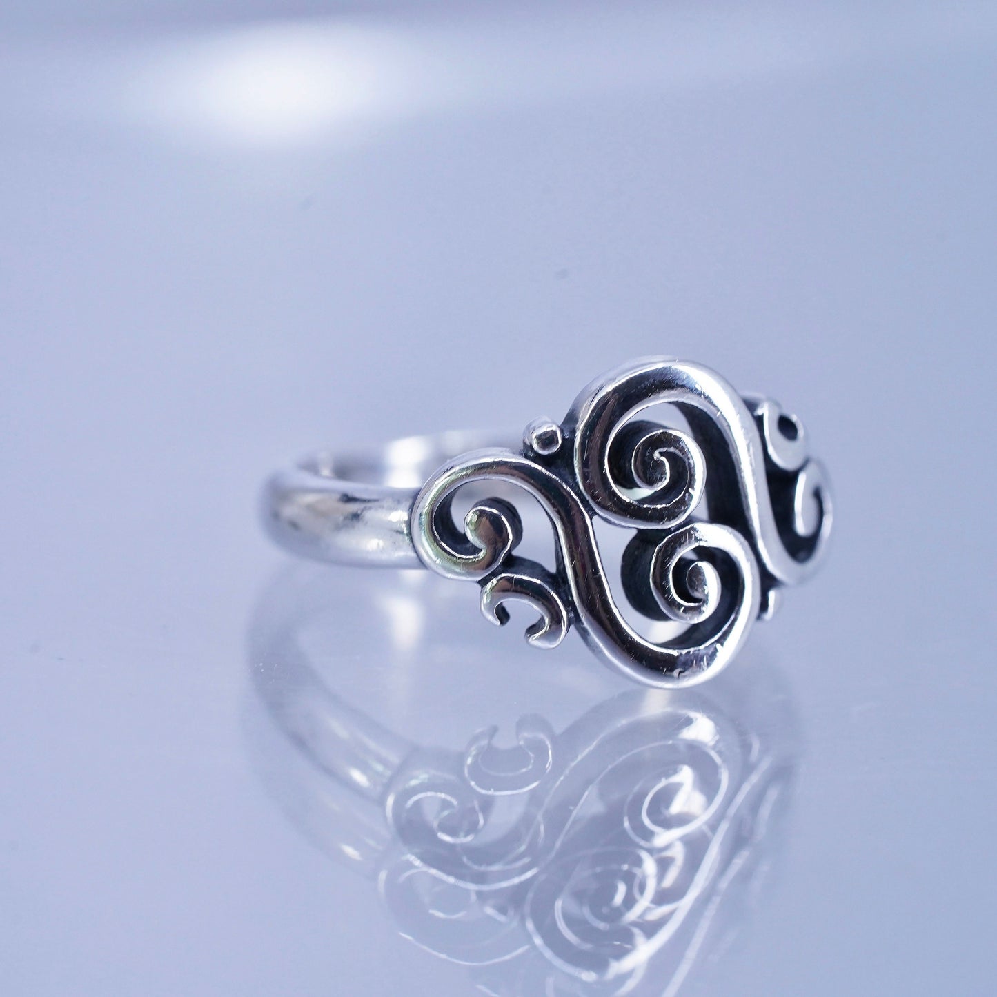Size 6, James Avery 925 Sterling Silver Spanish Swirl Scroll Filigree Ring