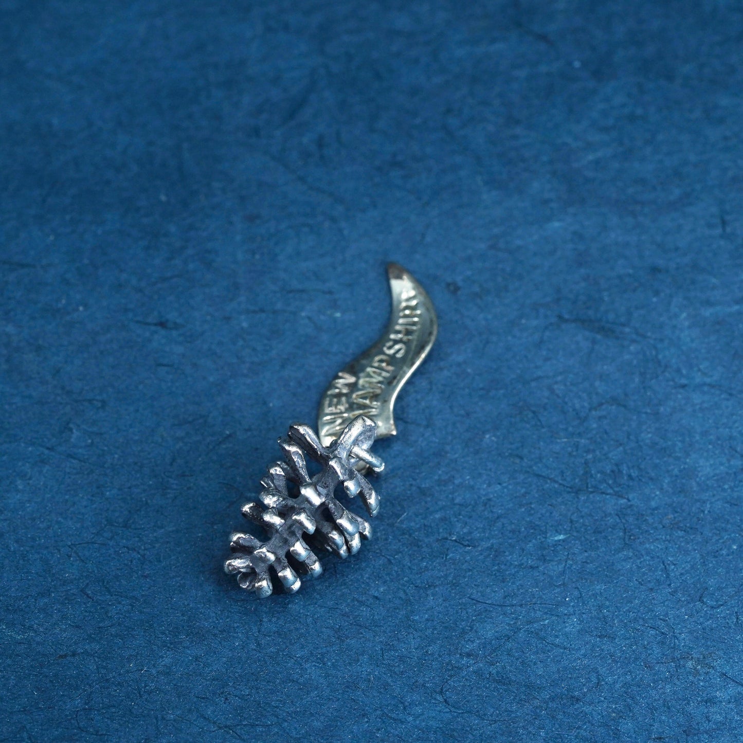 Vintage Sterling silver handmade pendant, 925 pine cone charm