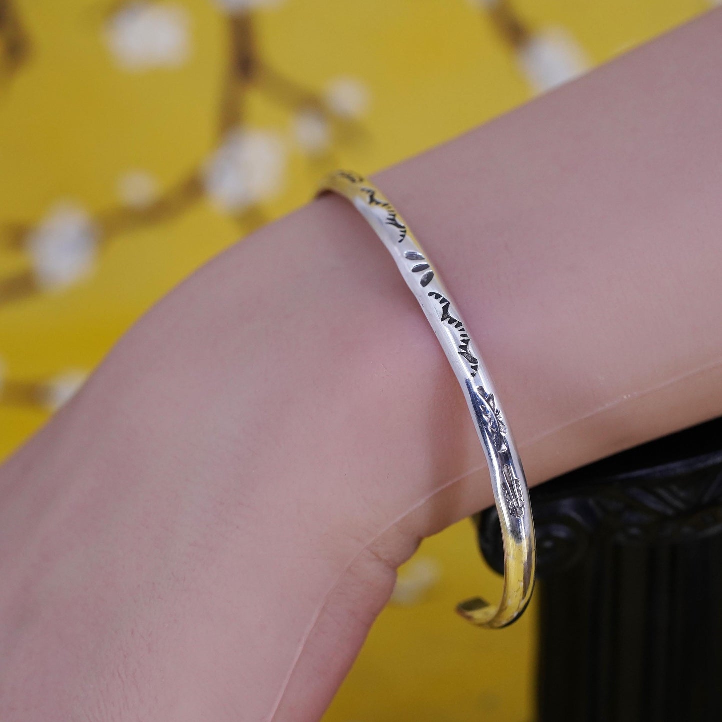 7", Vintage Arnold Maloney Sterling silver bracelet, southwestern 925 cuff