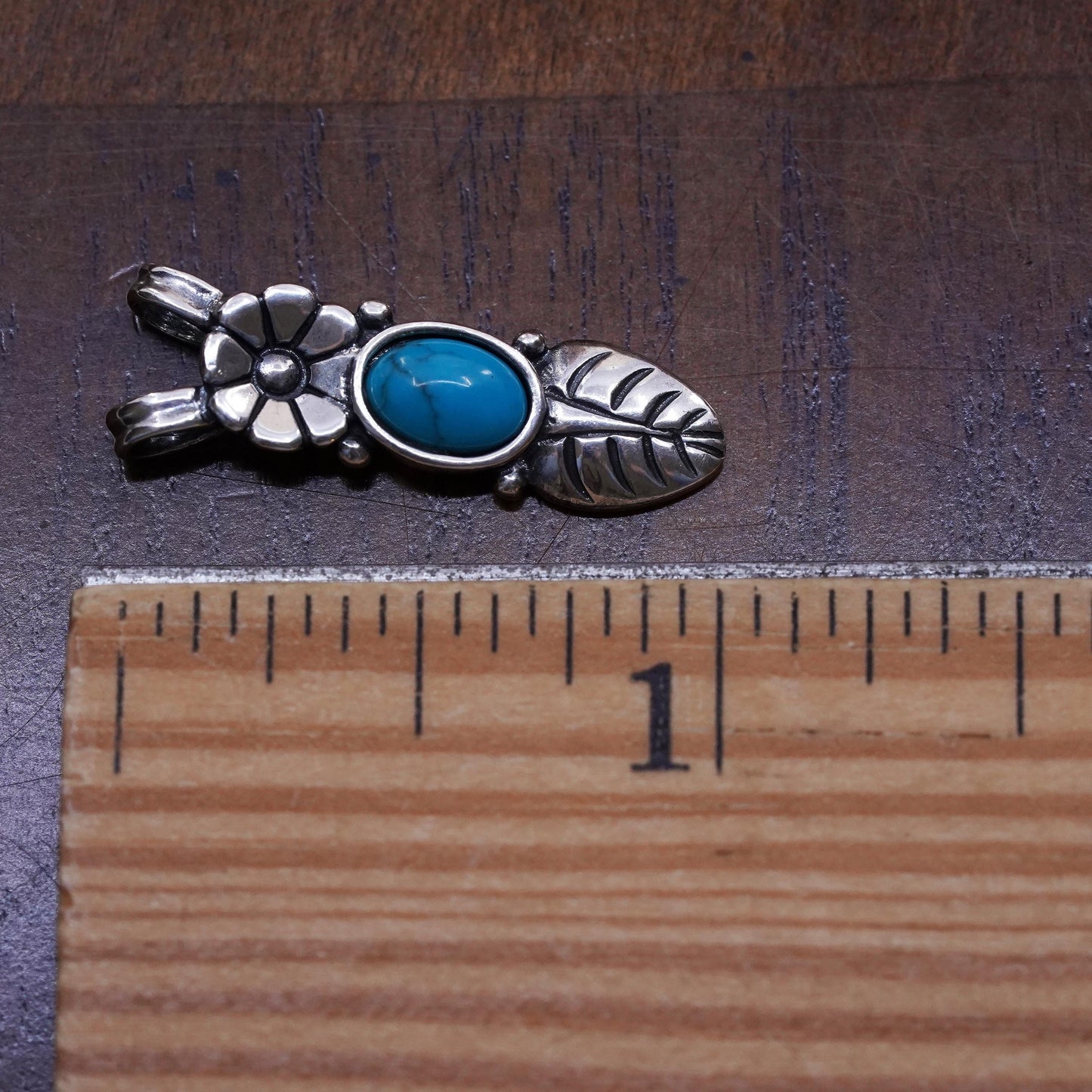Vintage Relios Carolyn pollack handmade Sterling 925 silver pendant turquoise
