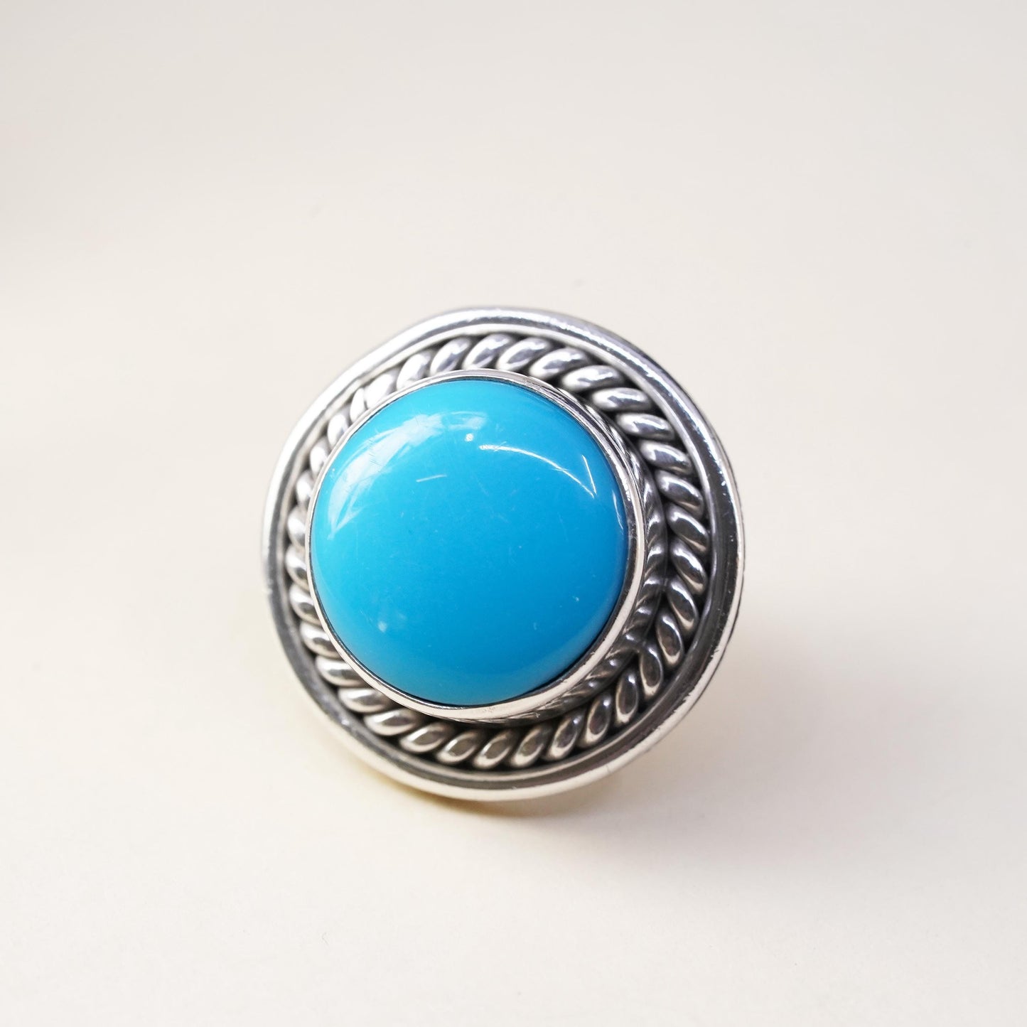 southwestern Mexican Sterling 925 silver stud with turquoise, single earring