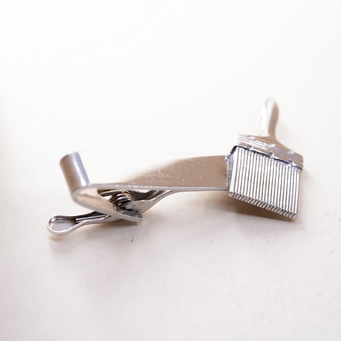 Vintage Baker sterling 925 silver handmade tie clip with paint brush